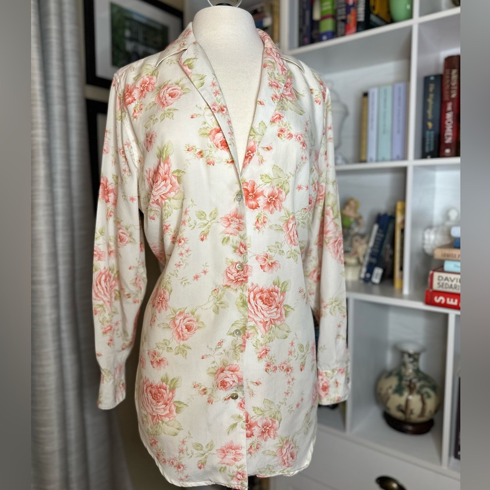 Lord & Taylor Pastel Floral Shirt